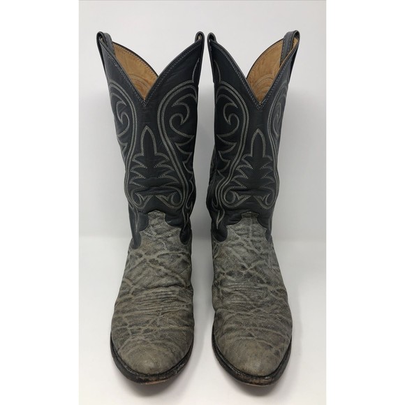 Justin Boots Shoes Vintage Justin 8527 Mens Boots Exotic Elephant